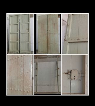 Con marco. Completa. Puerta 2 hojas antigua 238 cm