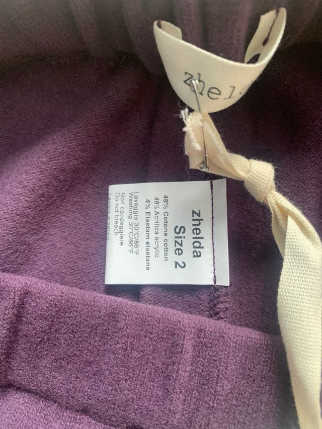 Pantaloni Zhelda viola a zampa