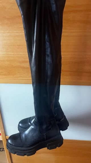 Botas altas negras tacón grueso
