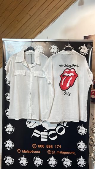 Blusa Rolling Stones | Blanca