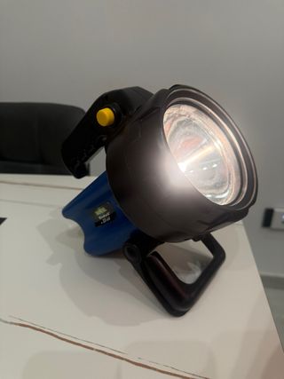 Torcia vintage alogena batteria piombo nuova