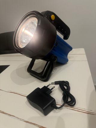 Torcia vintage alogena batteria piombo nuova