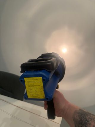 Torcia vintage alogena batteria piombo nuova