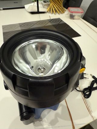 Torcia vintage alogena batteria piombo nuova