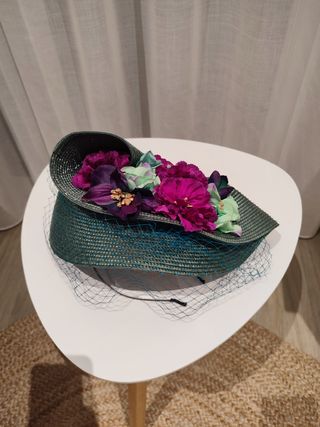 Vestido fiesta turquesa + chal rosa. 1 solo uso