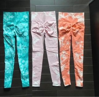 3 Leggins deportivos Shein tie dye