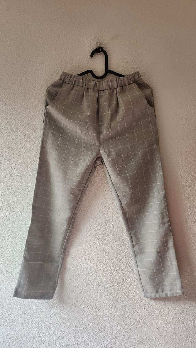 Pantalón de rejilla gris - talla 150