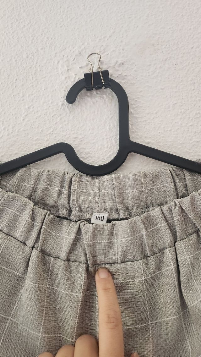 Pantalón de rejilla gris - talla 150
