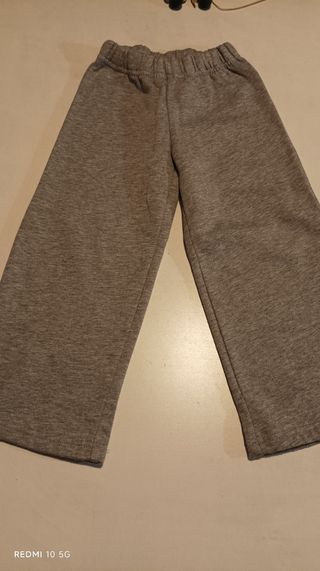 Calções Cinza criança 4 anos Cintura elástica