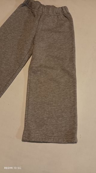 Calções Cinza criança 4 anos Cintura elástica