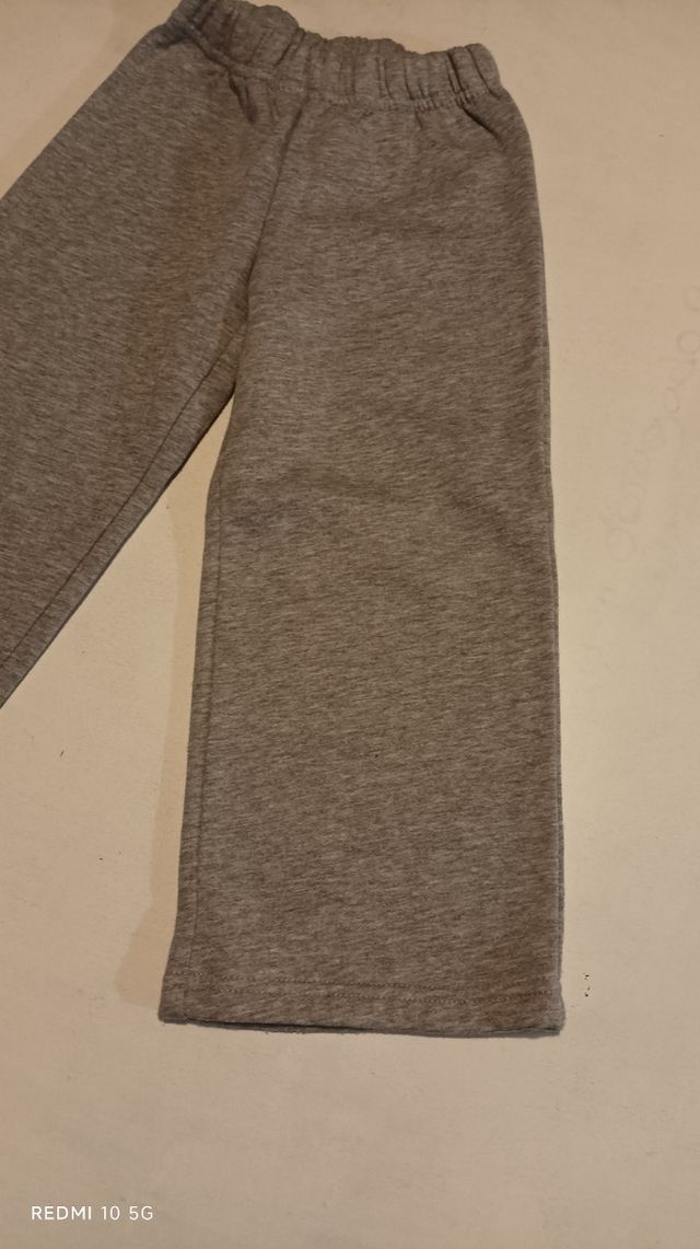 Calções Cinza criança 4 anos Cintura elástica