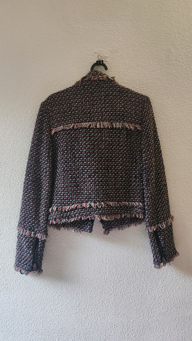 Chaqueta Zara TRF tweed multicolor