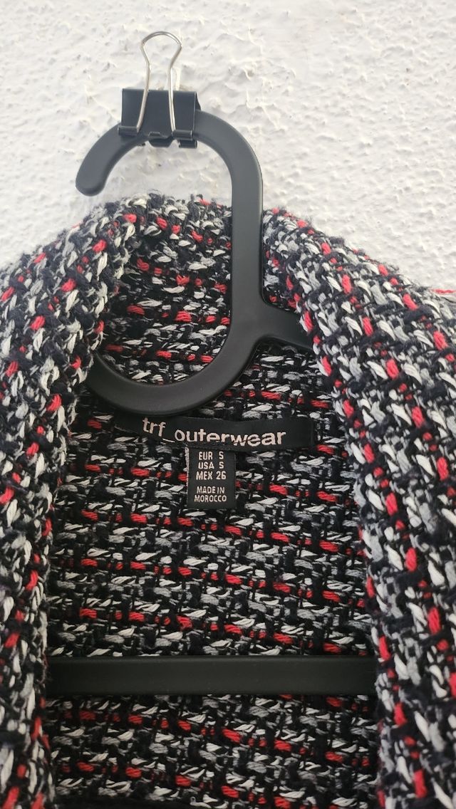 Chaqueta Zara TRF tweed multicolor