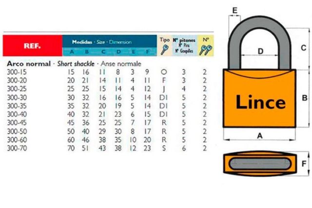 Candado Lince 300/20