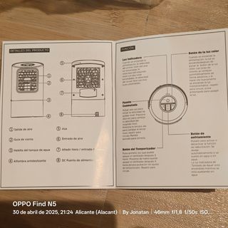 Mini acondicionador aire portátil+ cromoterapia