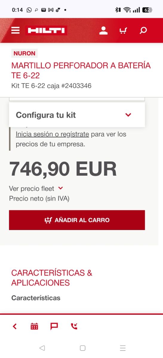 Taladro Martillo perforador Hilti