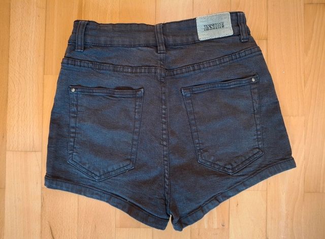 Pantalones cortos shorts negros vaqueros