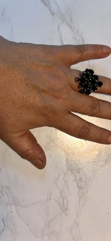 Grande anello in argento con onice