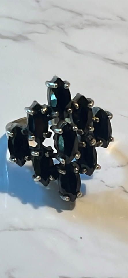 Grande anello in argento con onice