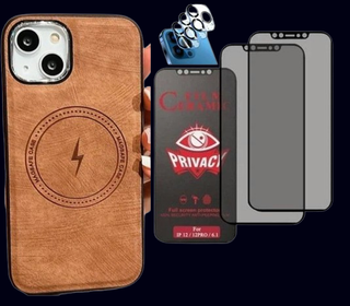 Funda Cuero iPhone 15/15Pro/15ProMax/15 Plus+PP+PC