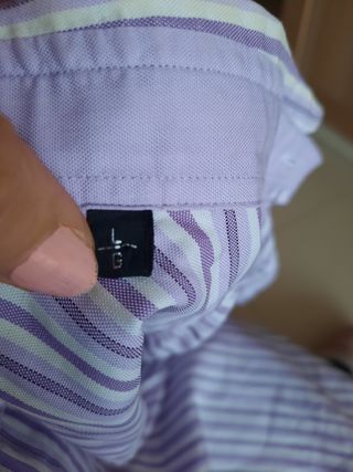 Camisa Massimo Dutti rayas morada XL