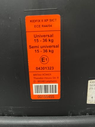 Silla coche Britax Römer Kidfix II XP SICT