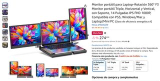 Monitor portátil para Laptop 14 Pulgadas