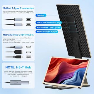 Monitor portátil de 15,6" FHD 1080P