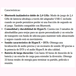 Auriculares Inalambricos HiperX Cloud Mix