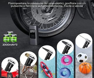 Compressore Auto Portatile Digitale Gonfiatore Ele