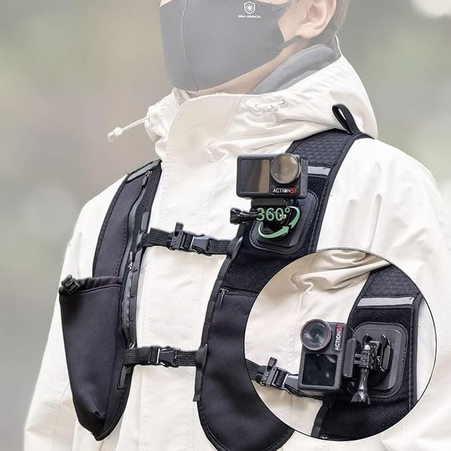 Lupholue Chaleco hidratación Soporte cámara acción