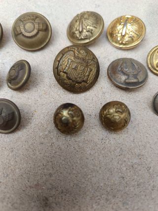 Botones militares guerra civil y posguerra