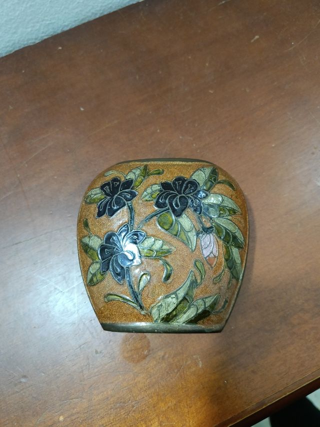 Vaso Cloisonnè Vintage Arancione