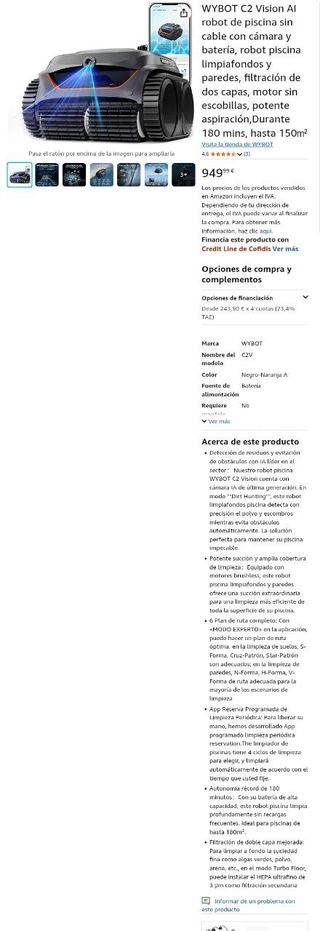 Robot de piscina WYBOT C2