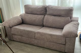 Sofá cama gris, 4  plazas