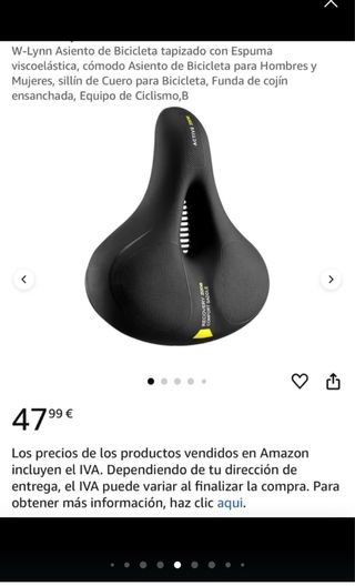 ASIENTO BICICLETA CON ESPUMA VISCOLASTICA