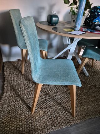 4 Sillas de cocina madera azul - Olbia 2310