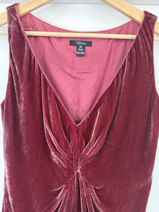 Vestido de terciopelo burdeos fiesta – Sfera talla