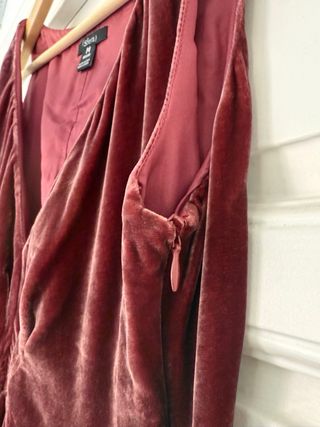 Vestido de terciopelo burdeos fiesta – Sfera talla