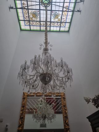 Elegante lámpara de cristal