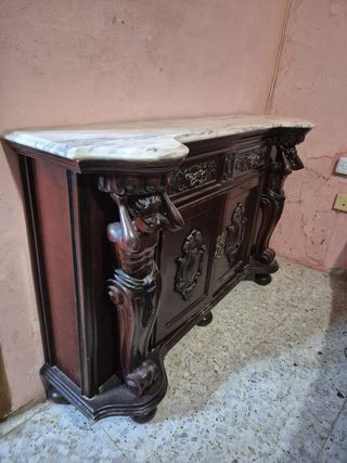 Recibidor antigua mármol-madera