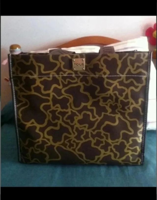 Bolso Tous ositos marrón dorado