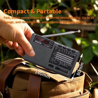 XHDATA D-368 Radio Estéreo Portátil FM AM SW Repr