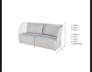 Sofá exterior Nisyros 2/3 plazas