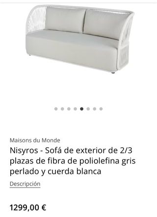 Sofá exterior Nisyros 2/3 plazas