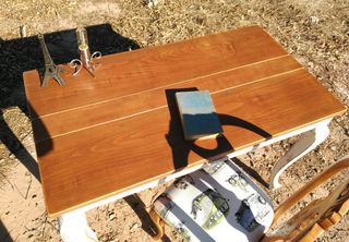 Mesa-escritorio vintage artesanal