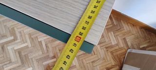 Mueble TV BESTA Ikea + mesa - Roble/Verde