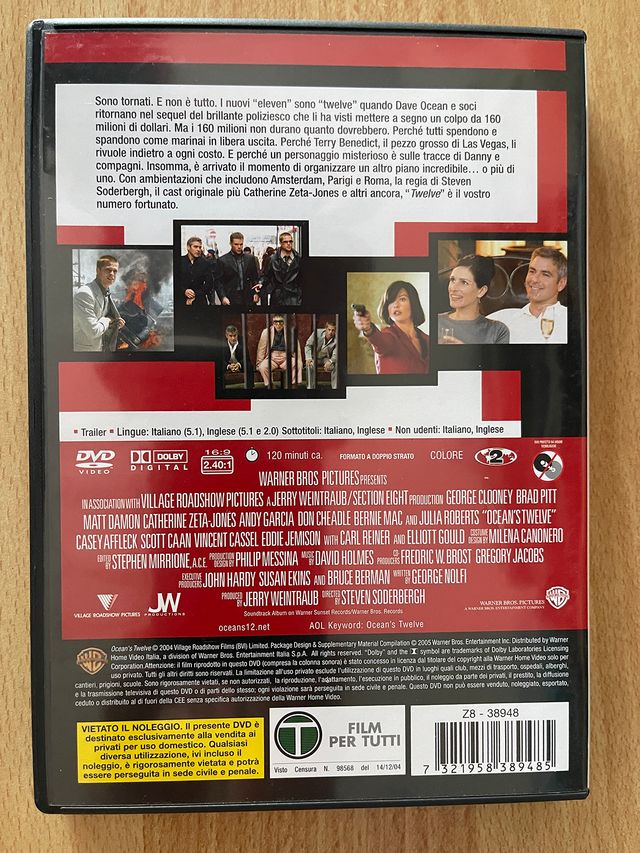 DVD OCEAN'S ELEVEN - TWELVE - THIRTEEN