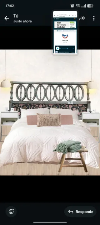 Cabecero vintage | Verde & Rosa