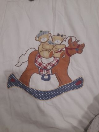 Estor y colcha infantil - Caballo mecedora